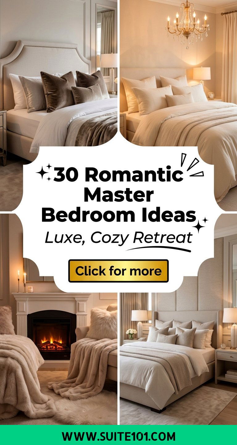 30 Romantic Master Bedroom Ideas for a Luxe Cozy Retreat - 30 Romantic Master Bedroom Ideas for a Luxe, Cozy Retreat