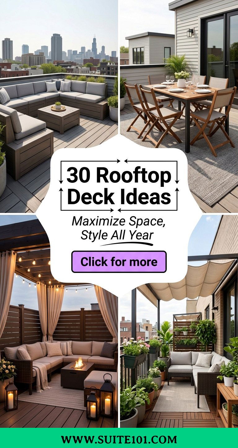 30 Rooftop Deck Ideas to Maximize Space and Style All Year Long - 30 Rooftop Deck Ideas to Maximize Space and Style All Year Long