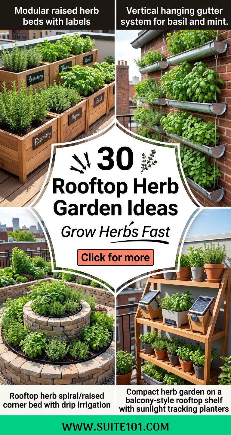 30 Rooftop Herb Garden Ideas to Grow Flavorful Herbs Fast - 30 Rooftop Herb Garden Ideas to Grow Flavorful Herbs Fast