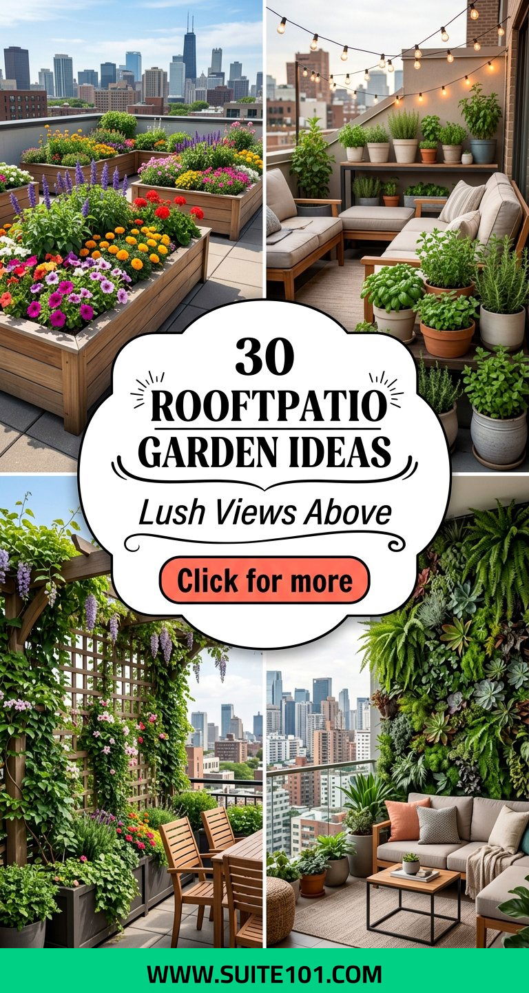 30 Rooftop Patio Garden Ideas for Lush Views Above the City - 30 Rooftop Patio Garden Ideas for Lush Views Above the City