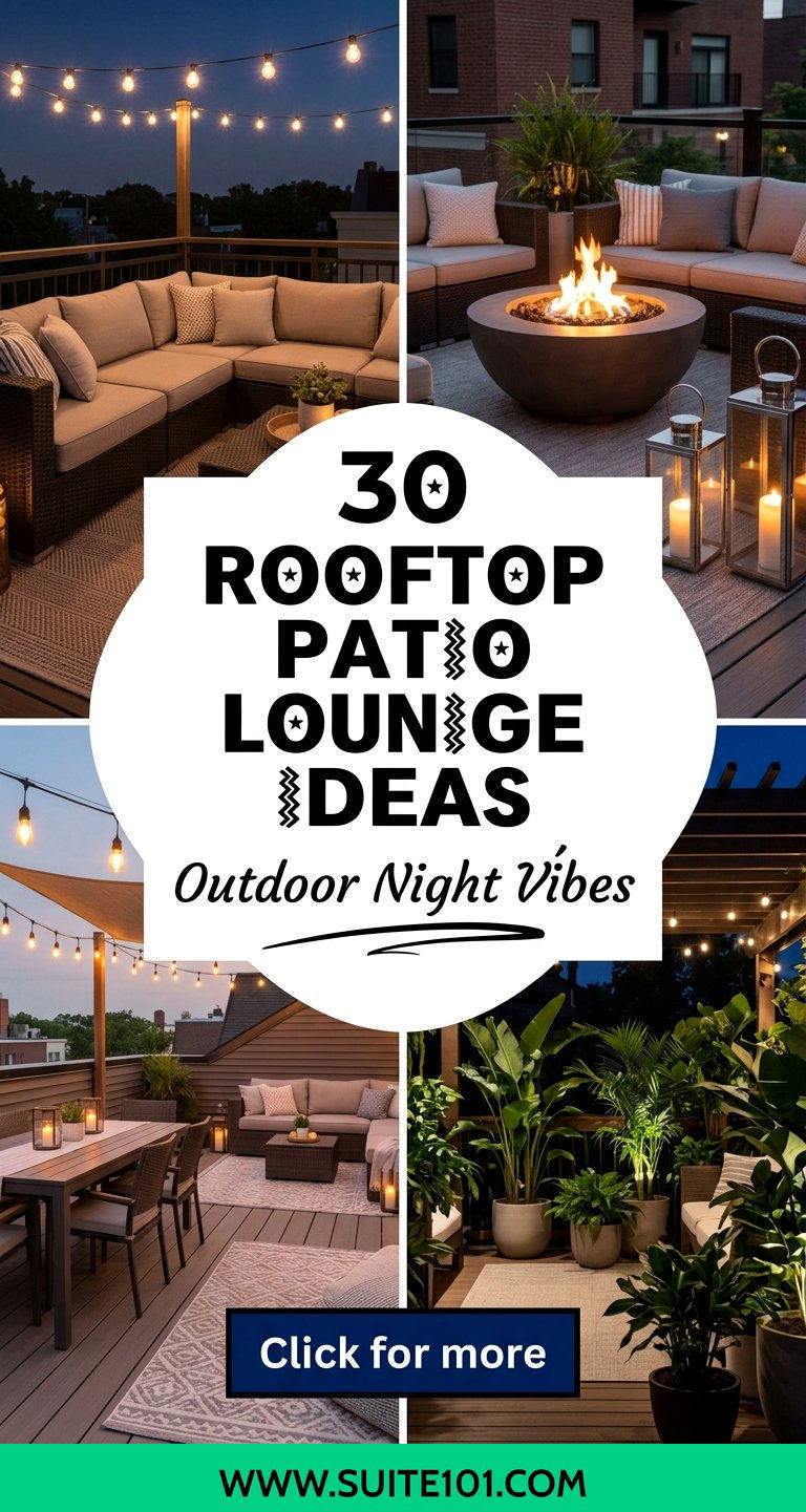 30 Rooftop Patio Lounge Ideas Aesthetic for Outdoor Night Vibes - 30 Rooftop Patio Lounge Ideas Aesthetic for Outdoor Night Vibes