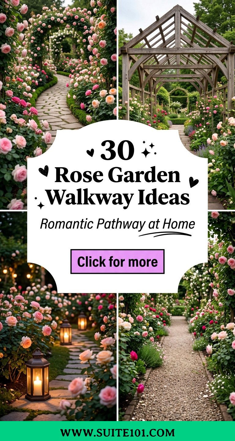 30 Rose Garden Walkway Ideas for a Romantic Pathway at Home - 30 Rose Garden Walkway Ideas for a Romantic Pathway at Home