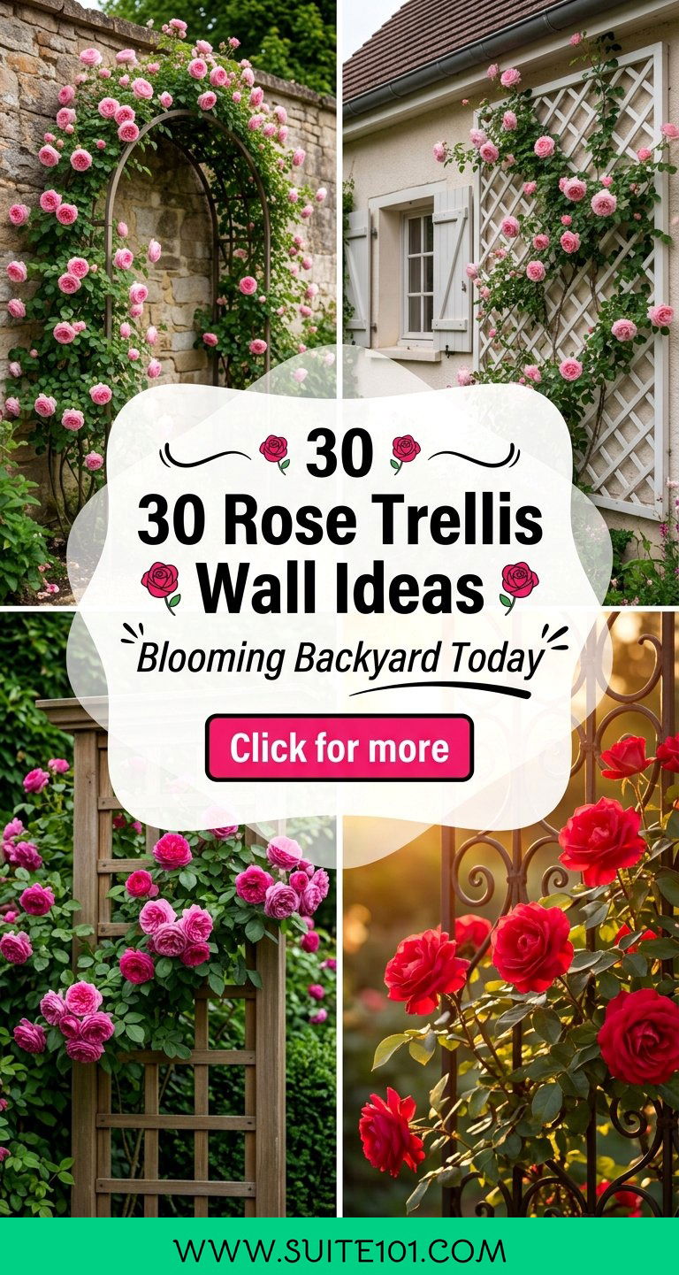 30 Rose Trellis Wall Ideas for a Blooming Backyard Today - 30 Rose Trellis Wall Ideas for a Blooming Backyard Today