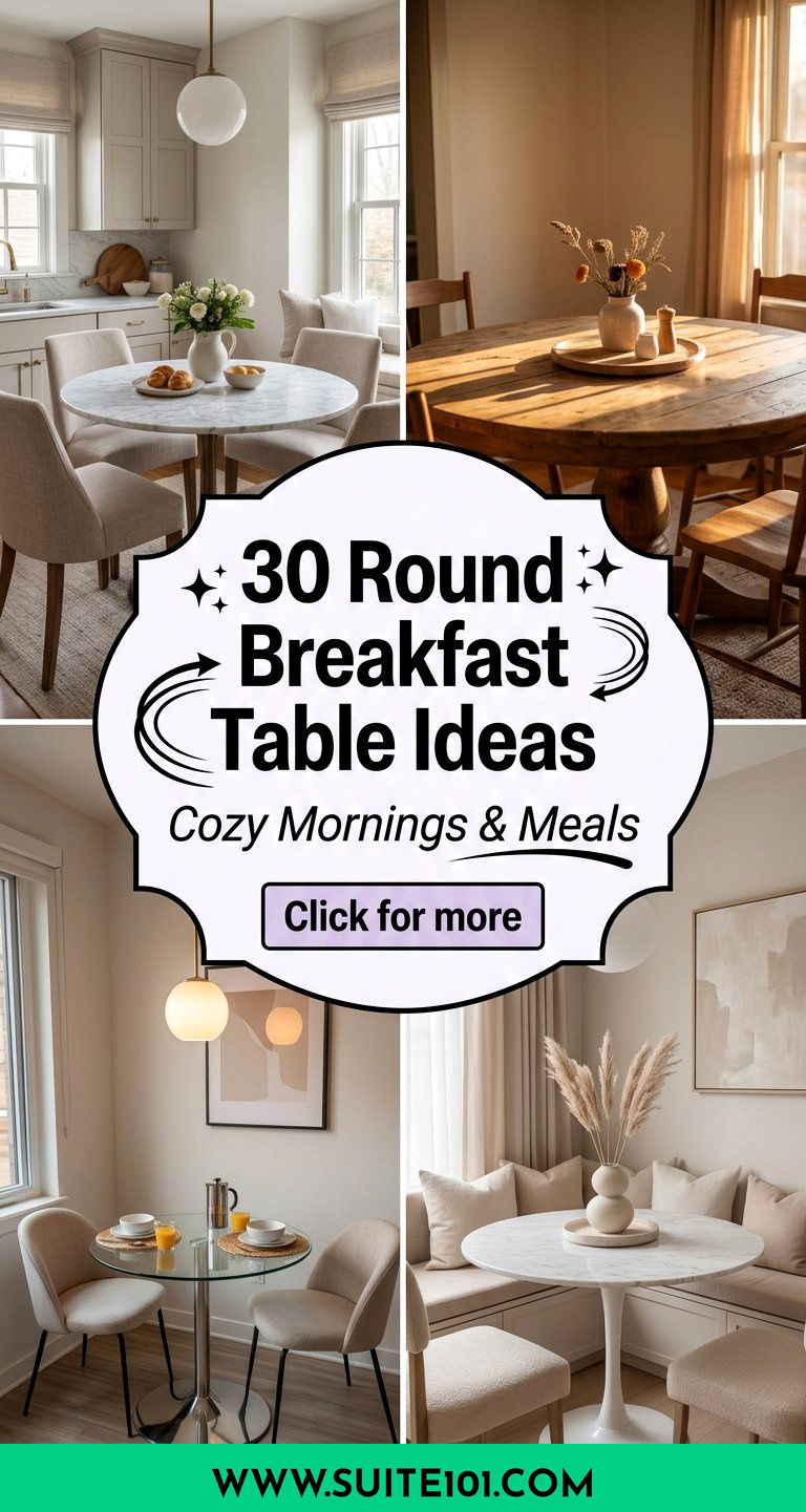 30 Round Breakfast Table Ideas for Cozy Mornings and Meals - 30 Round Breakfast Table Ideas for Cozy Mornings and Meals