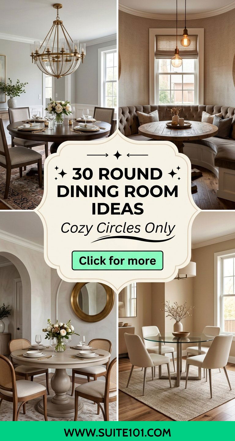 30 Round Dining Room Ideas to Shape a Cozy Elegant Space - 30 Round Dining Room Ideas to Shape a Cozy, Elegant Space
