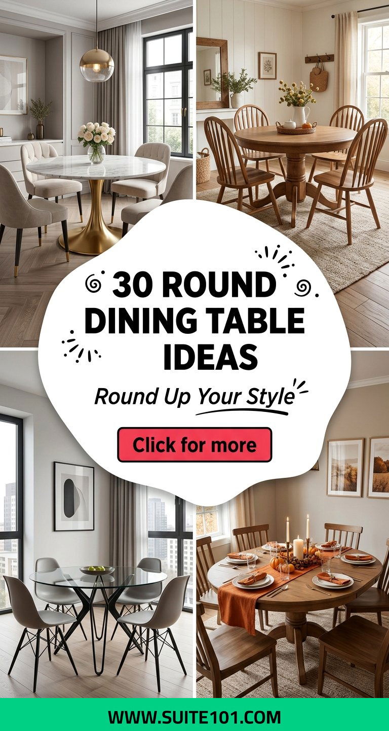 30 Round Dining Table Ideas to Upgrade Seating and Style - 30 Round Dining Table Ideas to Upgrade Seating and Style