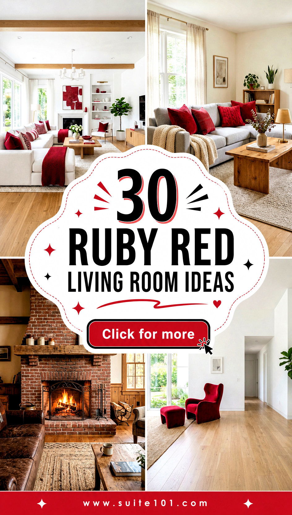 30 Ruby Red Living Room Ideas That Make a Bold Statement - 30 Ruby Red Living Room Ideas That Make a Bold Statement