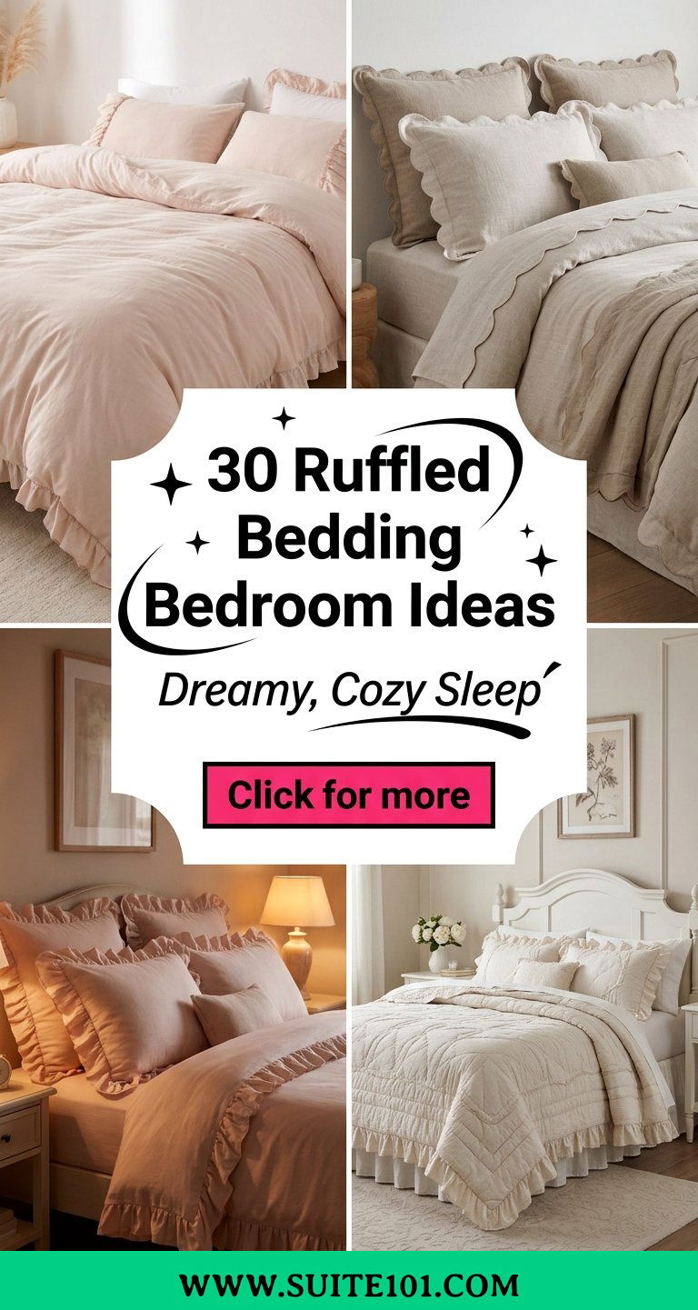 30 Ruffled Bedding Bedroom Ideas for Dreamy Cozy Sleep Spaces - 30 Ruffled Bedding Bedroom Ideas for Dreamy, Cozy Sleep Spaces