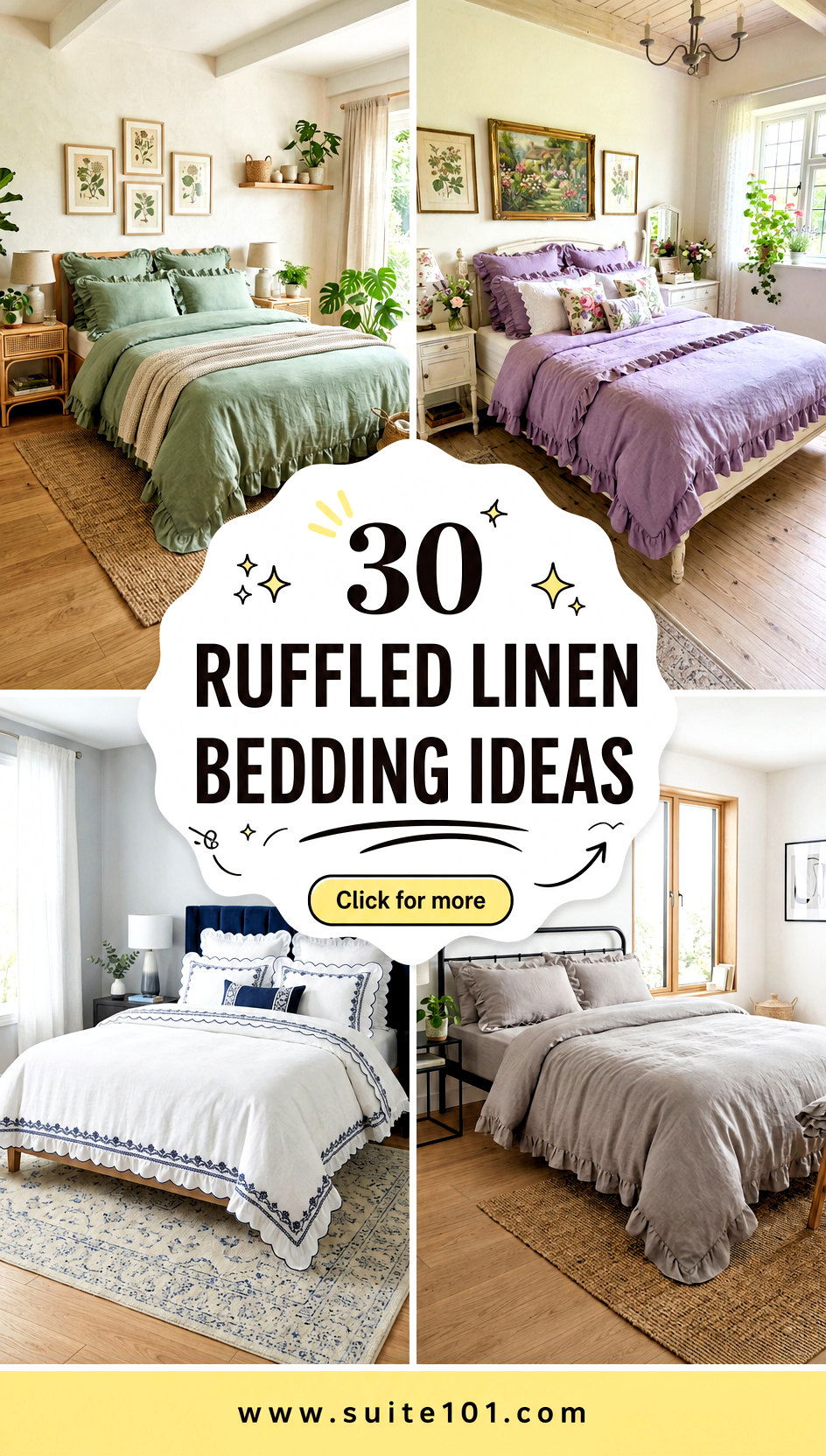 30 Ruffled Linen Bedding Ideas for Soft Boutique Comfort - 30 Ruffled Linen Bedding Ideas for Soft, Boutique Comfort