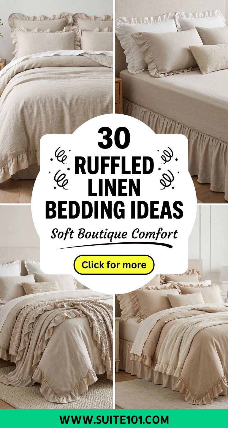 30 Ruffled Linen Bedding Ideas for Soft Boutique Comfort - 30 Ruffled Linen Bedding Ideas for Soft, Boutique Comfort