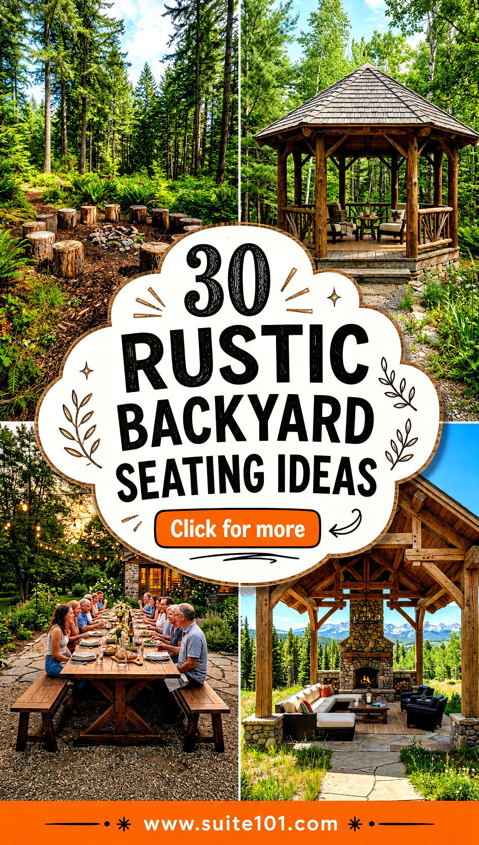 30 Rustic Backyard Seating Ideas for Relaxing Outdoors - 30 Rustic Backyard Seating Ideas for Relaxing Outdoors