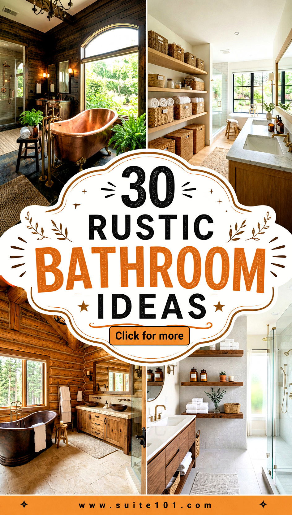 30 Rustic Bathroom Ideas for Warm Charm and Spa-Like Comfort - 30 Rustic Bathroom Ideas for Warm Charm and Spa-Like Comfort