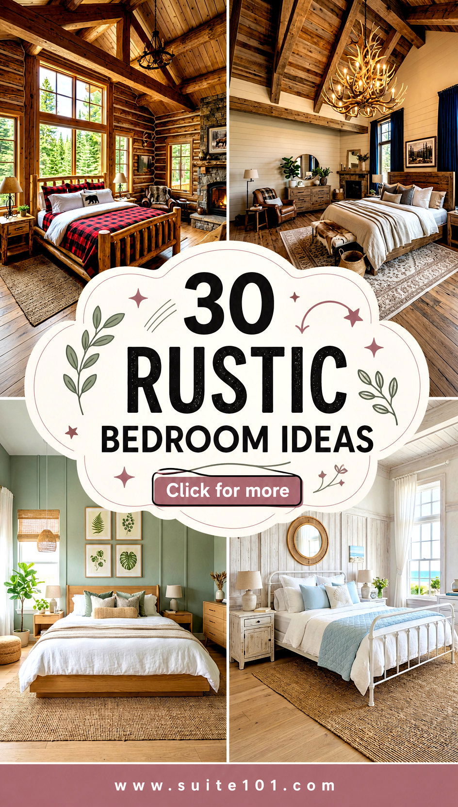 30 Rustic Bedroom Ideas for a Cozy Nature-Inspired Retreat - 30 Rustic Bedroom Ideas for a Cozy, Nature-Inspired Retreat