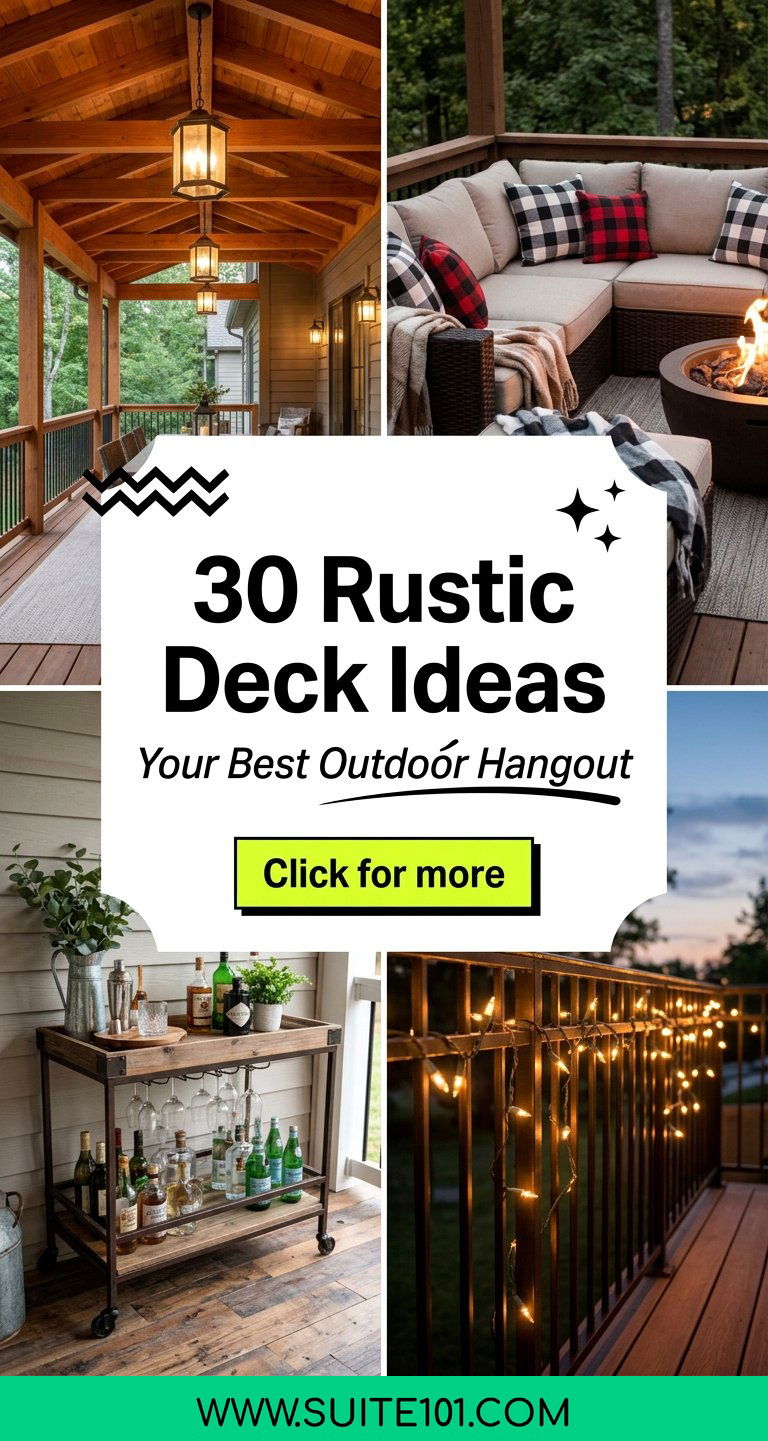 30 Rustic Deck Ideas to Create Your Best Outdoor Hangout - 30 Rustic Deck Ideas to Create Your Best Outdoor Hangout