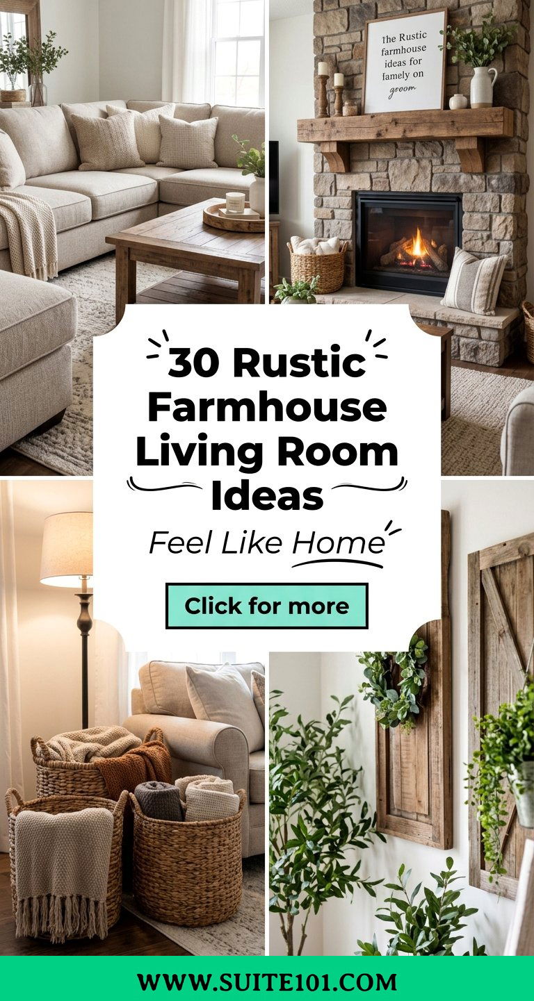 30 Rustic Farmhouse Living Room Ideas That Feel Like Home - 30 Rustic Farmhouse Living Room Ideas That Feel Like Home