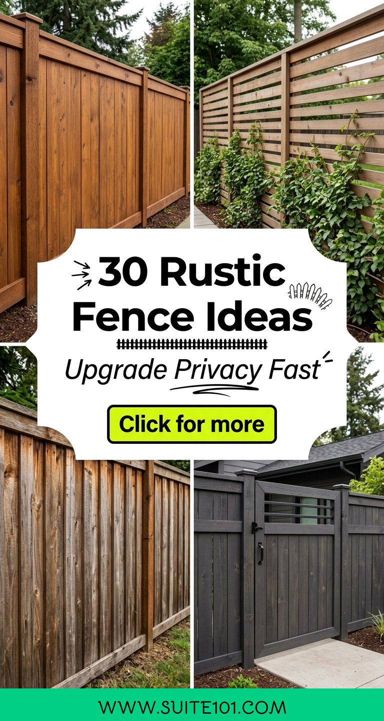 30 Rustic Fence Ideas to Upgrade Your Outdoor Privacy Fast - 30 Rustic Fence Ideas to Upgrade Your Outdoor Privacy Fast