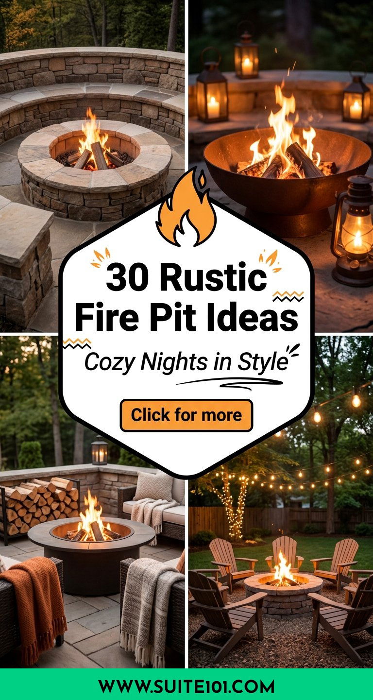 30 Rustic Fire Pit Ideas for Cozy Nights in Style Outdoors - 30 Rustic Fire Pit Ideas for Cozy Nights in Style Outdoors