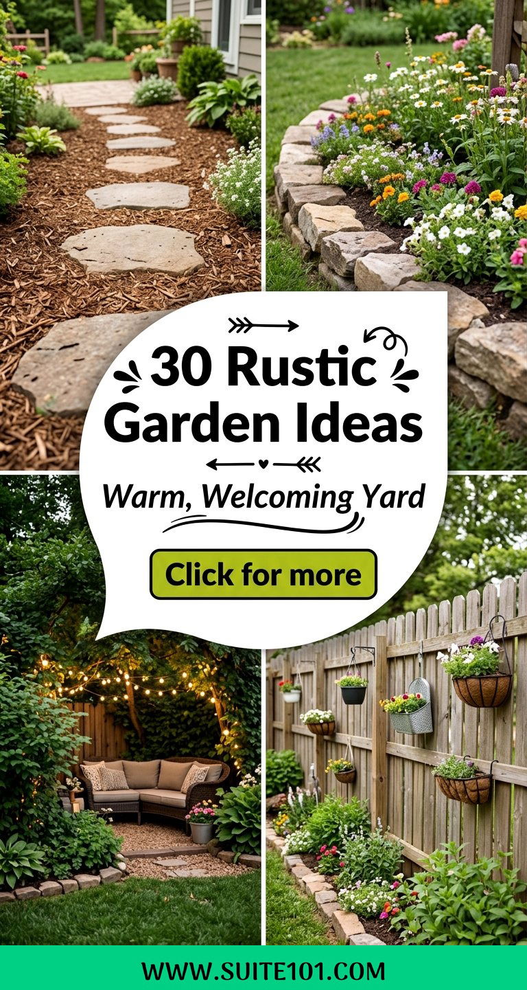 30 Rustic Garden Ideas to Create a Warm Welcoming Yard - 30 Rustic Garden Ideas to Create a Warm, Welcoming Yard