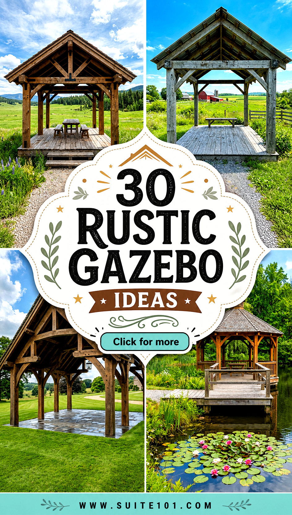 30 Rustic Gazebo Ideas to Elevate Your Backyard Lifestyle - 30 Rustic Gazebo Ideas to Elevate Your Backyard Lifestyle