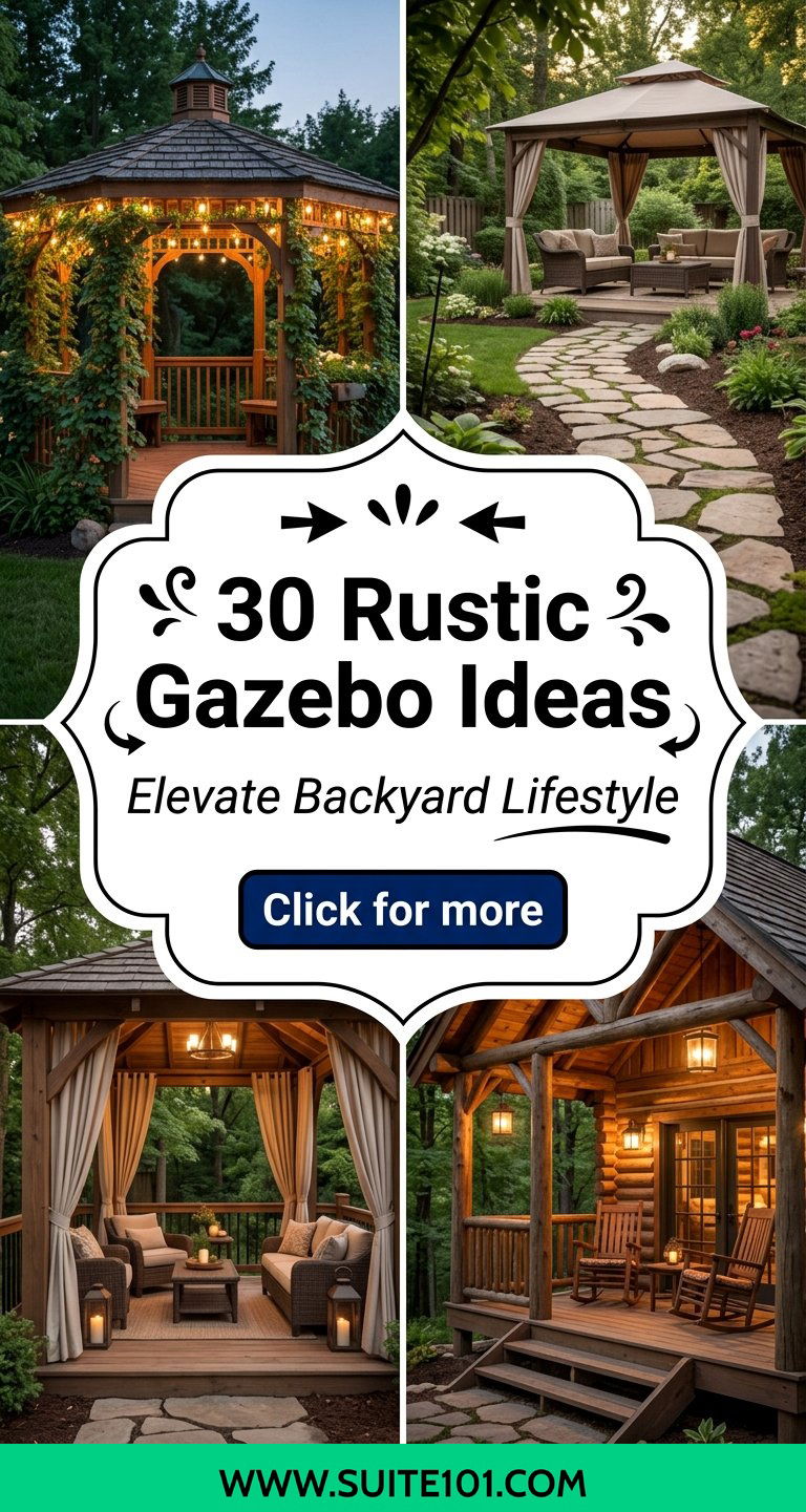 30 Rustic Gazebo Ideas to Elevate Your Backyard Lifestyle - 30 Rustic Gazebo Ideas to Elevate Your Backyard Lifestyle