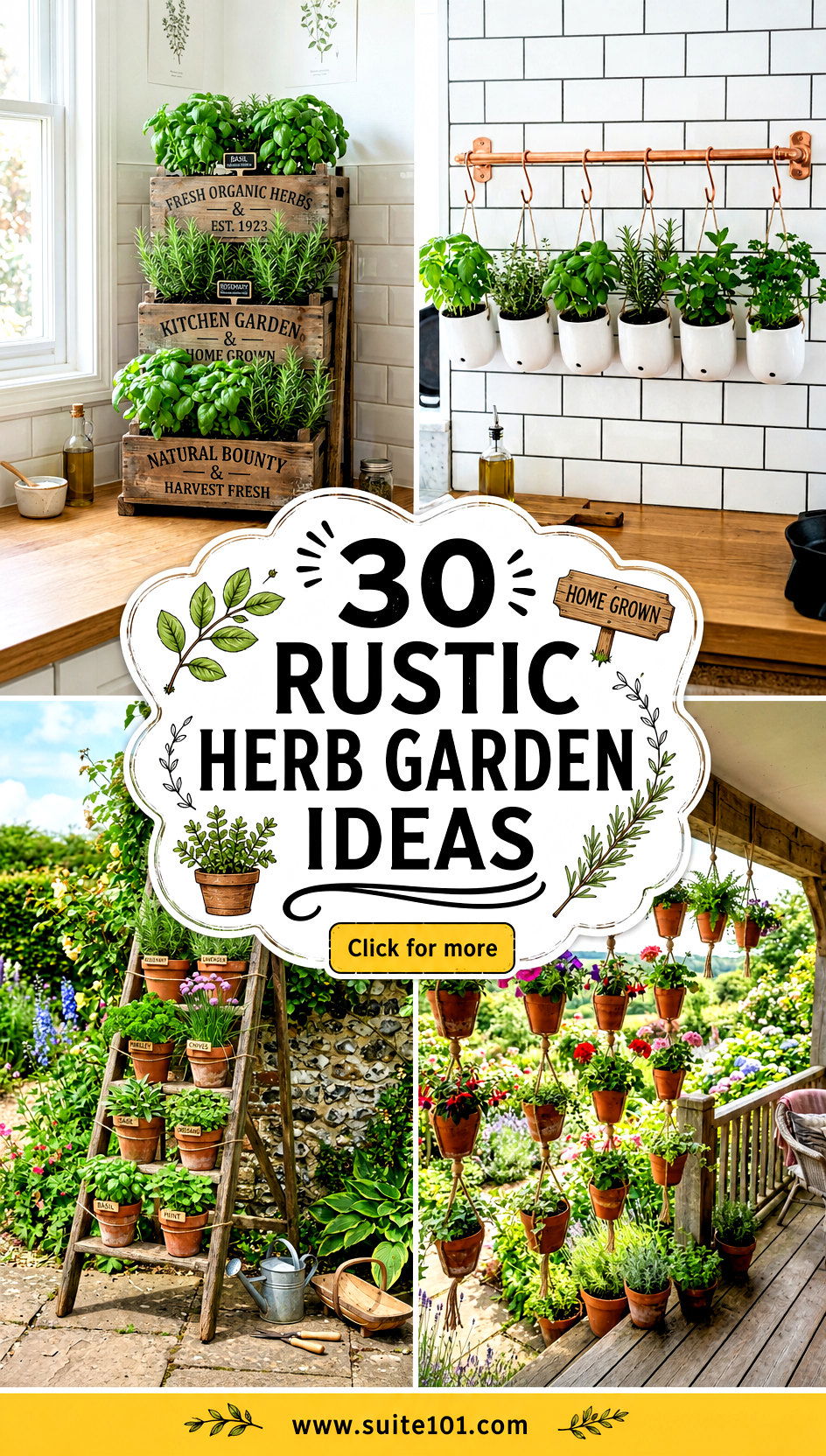 30 Rustic Herb Garden Ideas to Grow Fresh Flavor at Home - 30 Rustic Herb Garden Ideas to Grow Fresh Flavor at Home