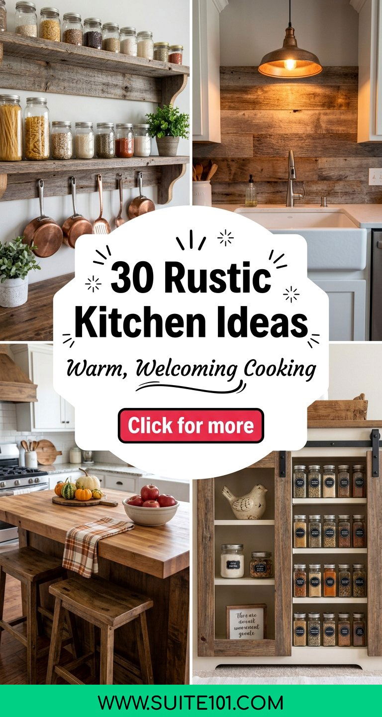 30 Rustic Kitchen Ideas for Warm Welcoming Cooking Every Day - 30 Rustic Kitchen Ideas for Warm, Welcoming Cooking Every Day