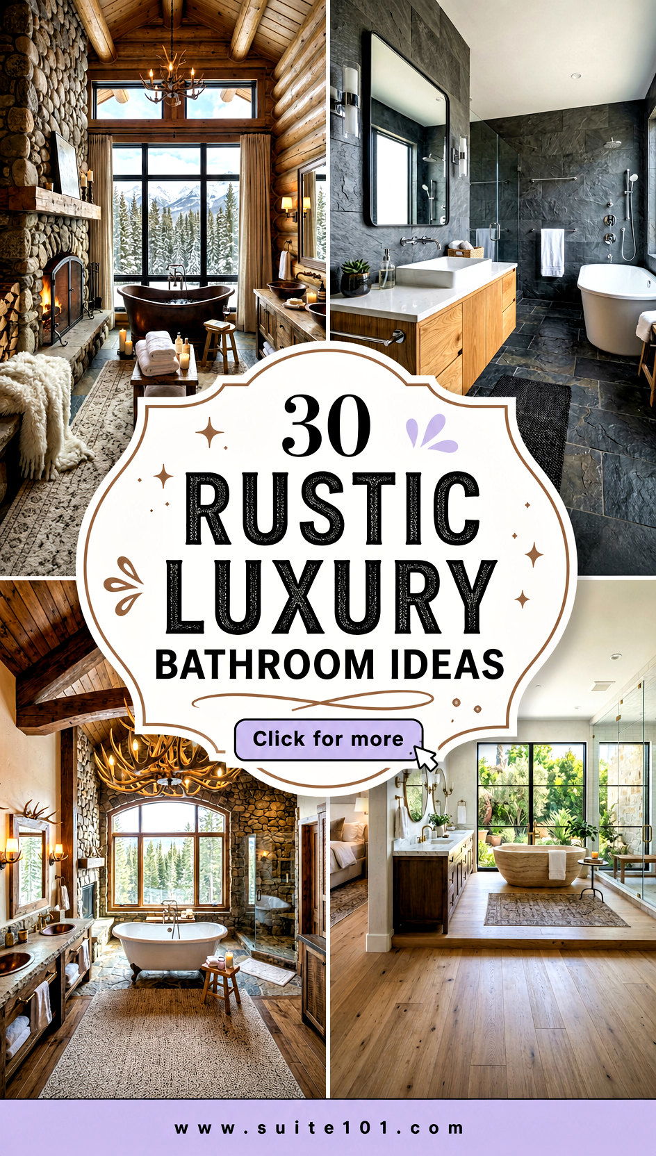 30 Rustic Luxury Bathroom Ideas for Spa-Like Relaxation at Home - 30 Rustic Luxury Bathroom Ideas for Spa-Like Relaxation at Home