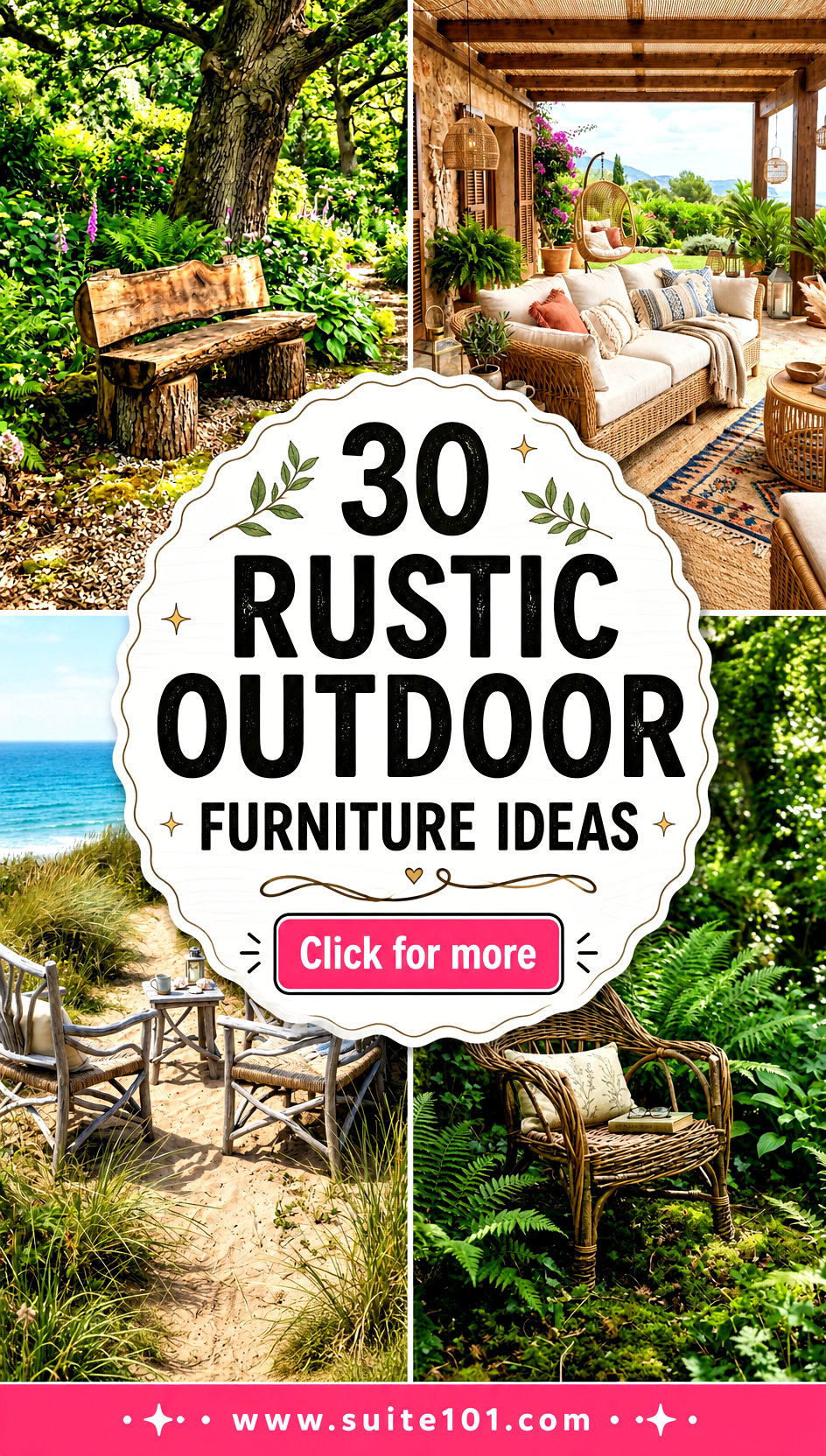 30 Rustic Outdoor Furniture Ideas for Stylish Comfort That Lasts - 30 Rustic Outdoor Furniture Ideas for Stylish Comfort That Lasts