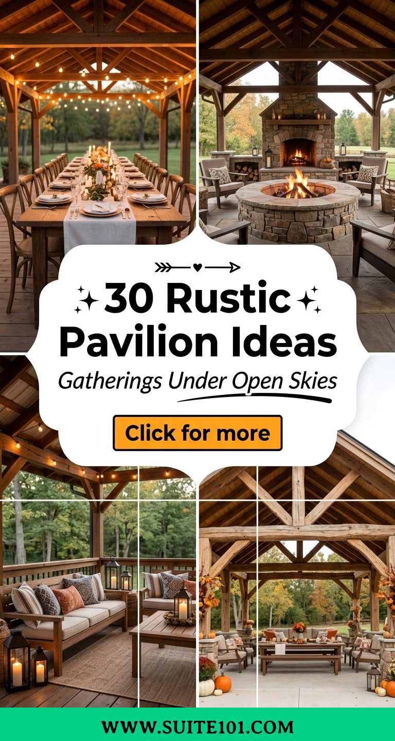 30 Rustic Pavilion Ideas for Gatherings Under Open Skies - 30 Rustic Pavilion Ideas for Gatherings Under Open Skies