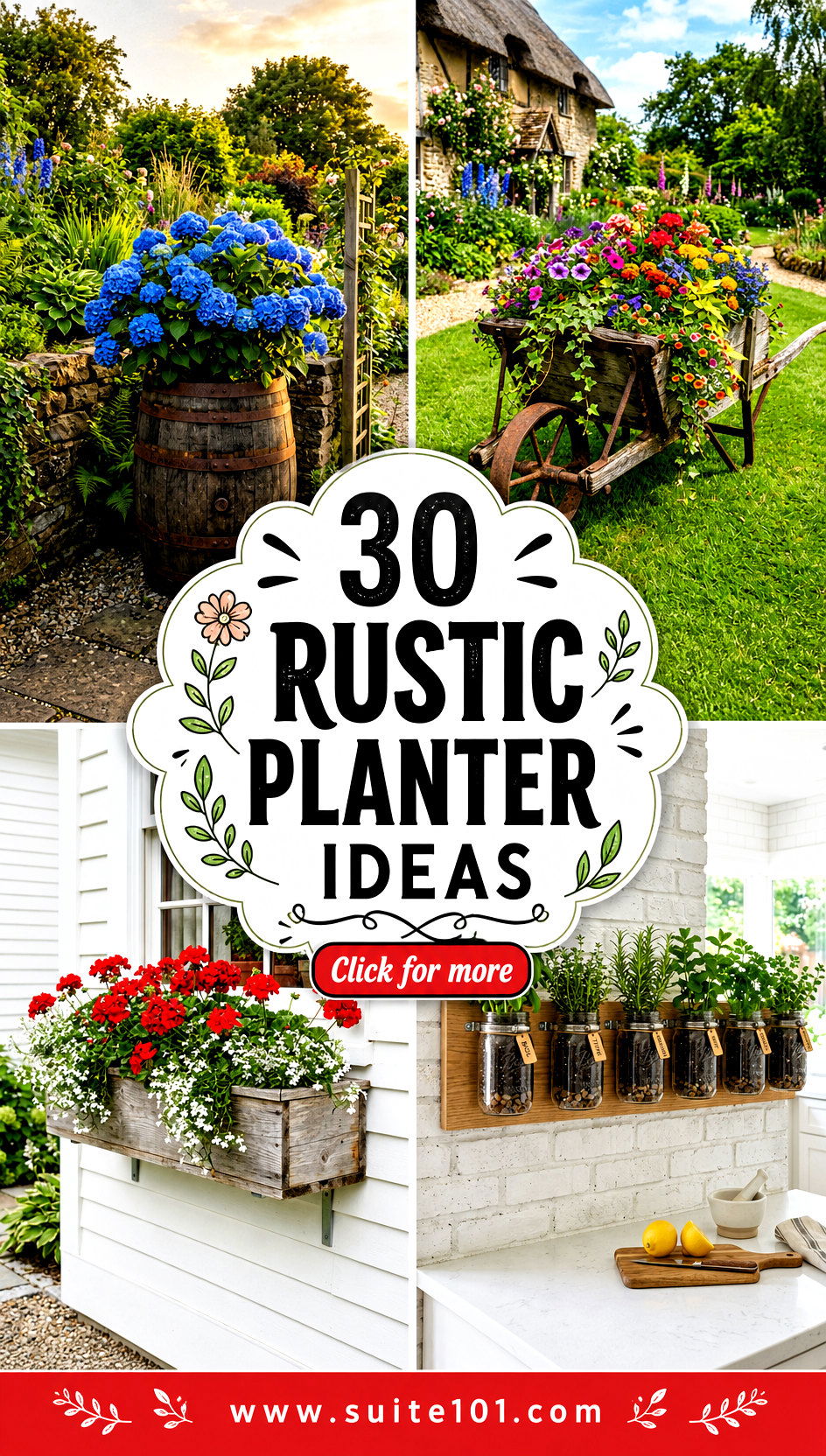 30 Rustic Planter Ideas to Style Your Patio With Charm Today - 30 Rustic Planter Ideas to Style Your Patio With Charm Today