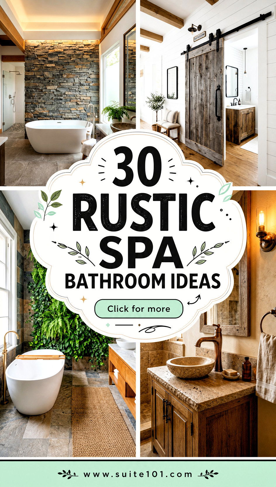 30 Rustic Spa Bathroom Ideas for Warm Relaxation at Home - 30 Rustic Spa Bathroom Ideas for Warm Relaxation at Home