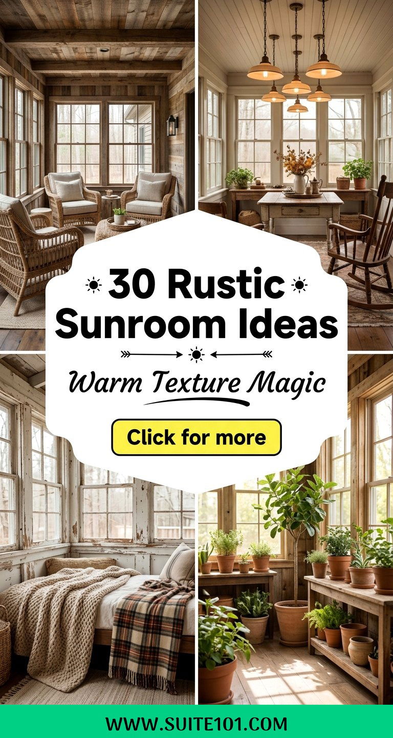 30 Rustic Sunroom Ideas to Brighten Your Home With Warm Texture - 30 Rustic Sunroom Ideas to Brighten Your Home With Warm Texture
