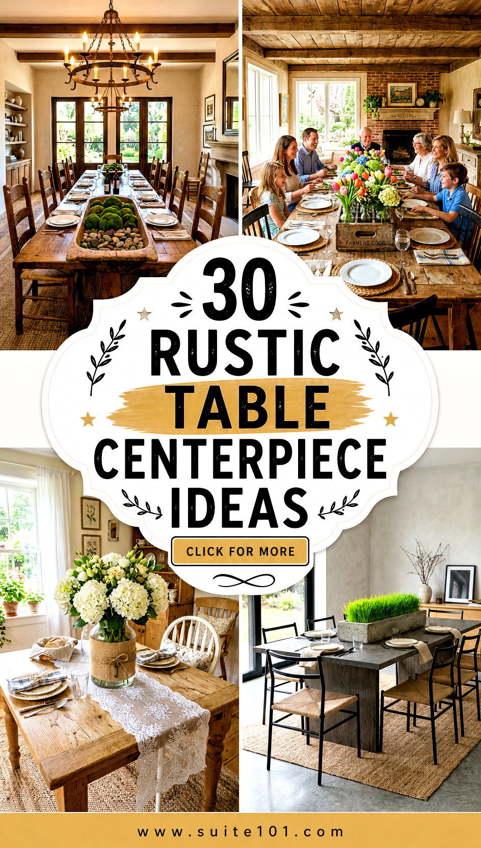 30 Rustic Table Centerpiece Ideas to Elevate Every Dinner Moment - 30 Rustic Table Centerpiece Ideas to Elevate Every Dinner Moment