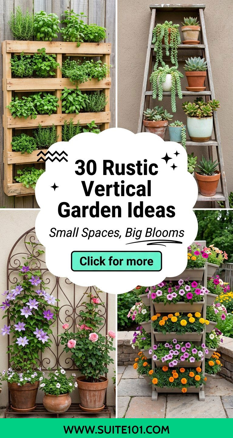 30 Rustic Vertical Garden Ideas for Small Spaces and Big Blooms - 30 Rustic Vertical Garden Ideas for Small Spaces and Big Blooms