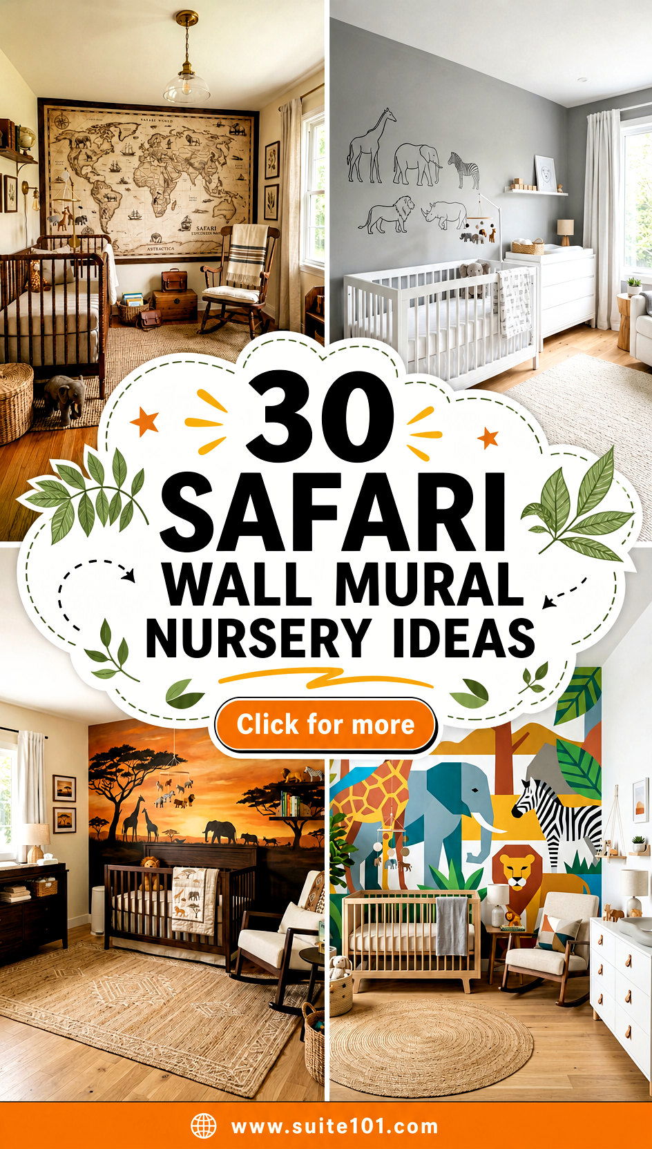 30 Safari Wall Mural Nursery Ideas for a Wild Fun Room - 30 Safari Wall Mural Nursery Ideas for a Wild, Fun Room