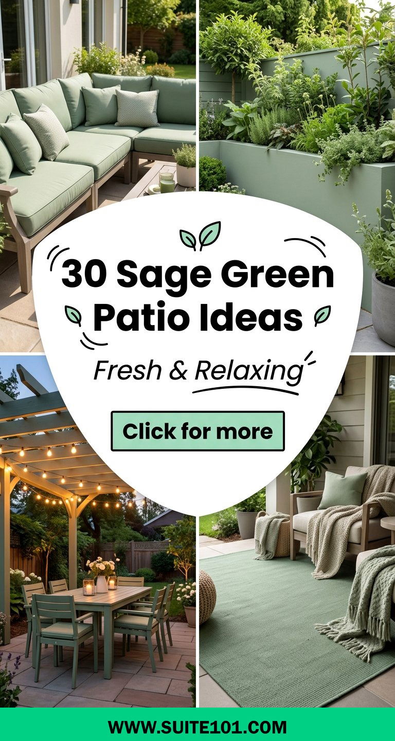 30 Sage Green Patio Ideas for a Fresh Relaxing Backyard - 30 Sage Green Patio Ideas for a Fresh, Relaxing Backyard