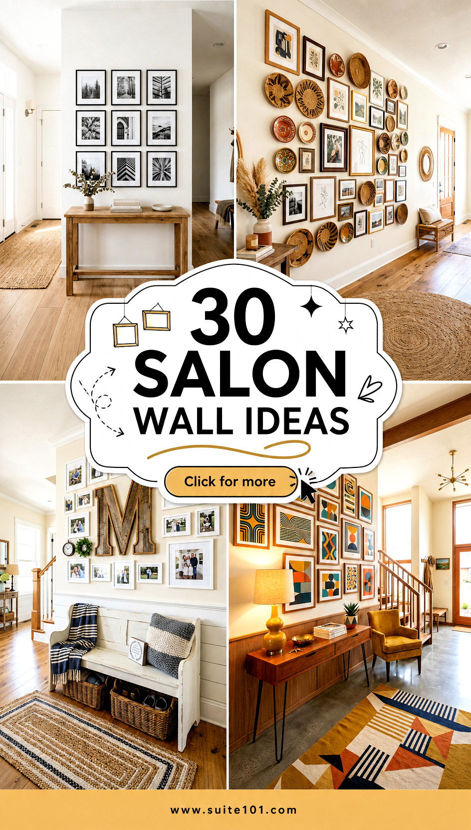 30 Salon Wall Ideas to Make Your Home Feel Instantly Chic - 30 Salon Wall Ideas to Make Your Home Feel Instantly Chic