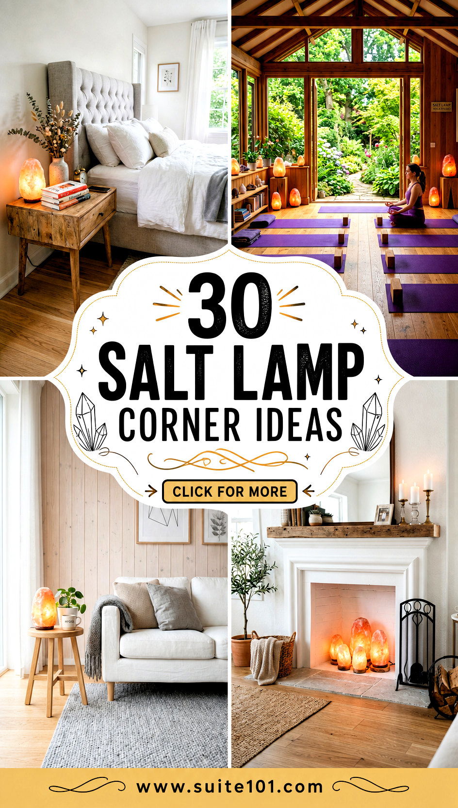 30 Salt Lamp Corner Ideas for Warm Light and Relaxation - 30 Salt Lamp Corner Ideas for Warm Light and Relaxation