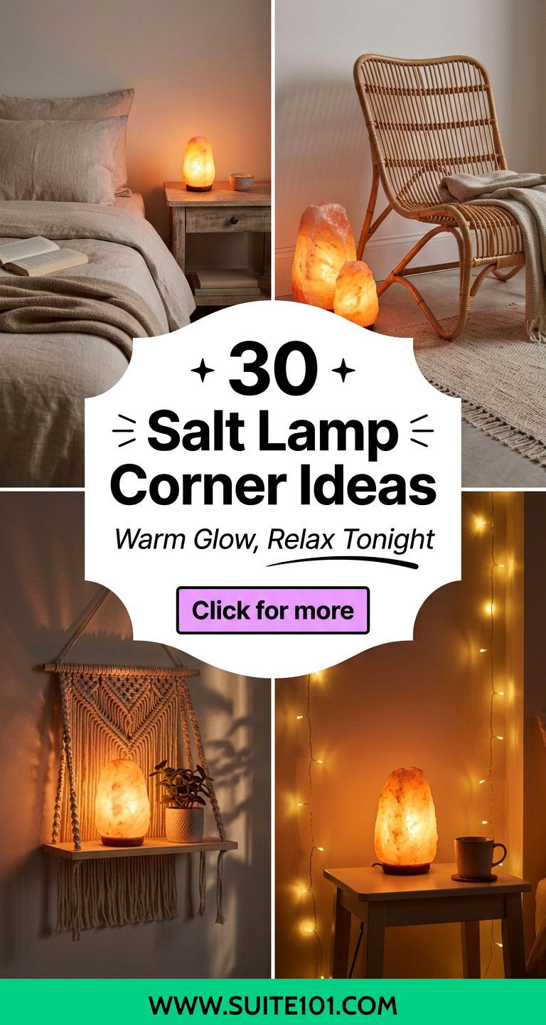 30 Salt Lamp Corner Ideas for Warm Light and Relaxation - 30 Salt Lamp Corner Ideas for Warm Light and Relaxation
