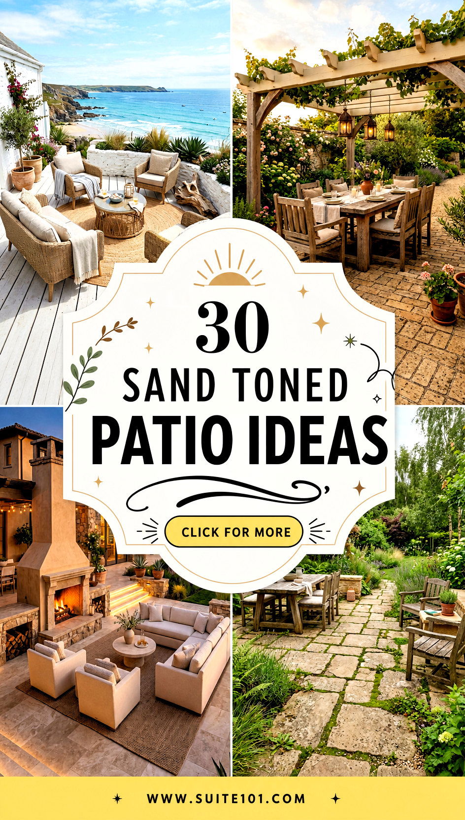 30 Sand Toned Patio Ideas For a Calm Cozy Outdoor Escape - 30 Sand Toned Patio Ideas For a Calm, Cozy Outdoor Escape