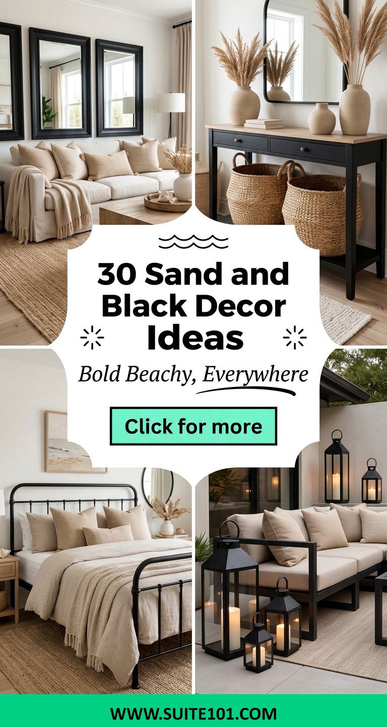 30 Sand and Black Decor Ideas for a Bold Beachy Look Everywhere - 30 Sand and Black Decor Ideas for a Bold, Beachy Look Everywhere