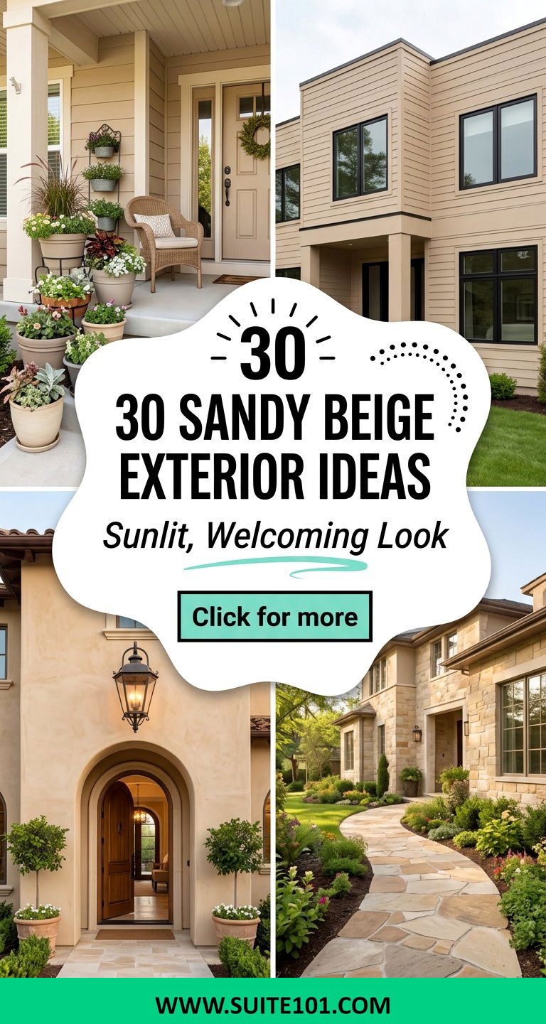 30 Sandy Beige Exterior Ideas for a Sunlit Welcoming Look - 30 Sandy Beige Exterior Ideas for a Sunlit, Welcoming Look
