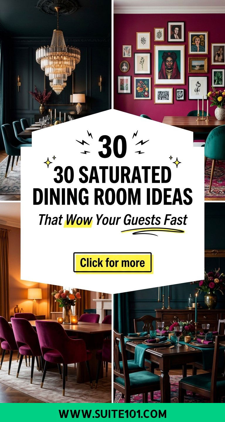 30 Saturated Dining Room Ideas That Wow Your Guests Fast - 30 Saturated Dining Room Ideas That Wow Your Guests Fast