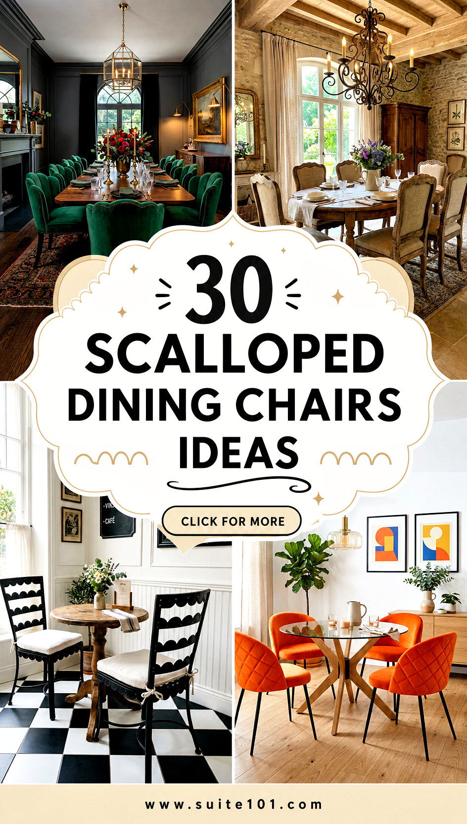 30 Scalloped Dining Chairs Ideas for Instant Upgrade - 30 Scalloped Dining Chairs Ideas for Instant Upgrade