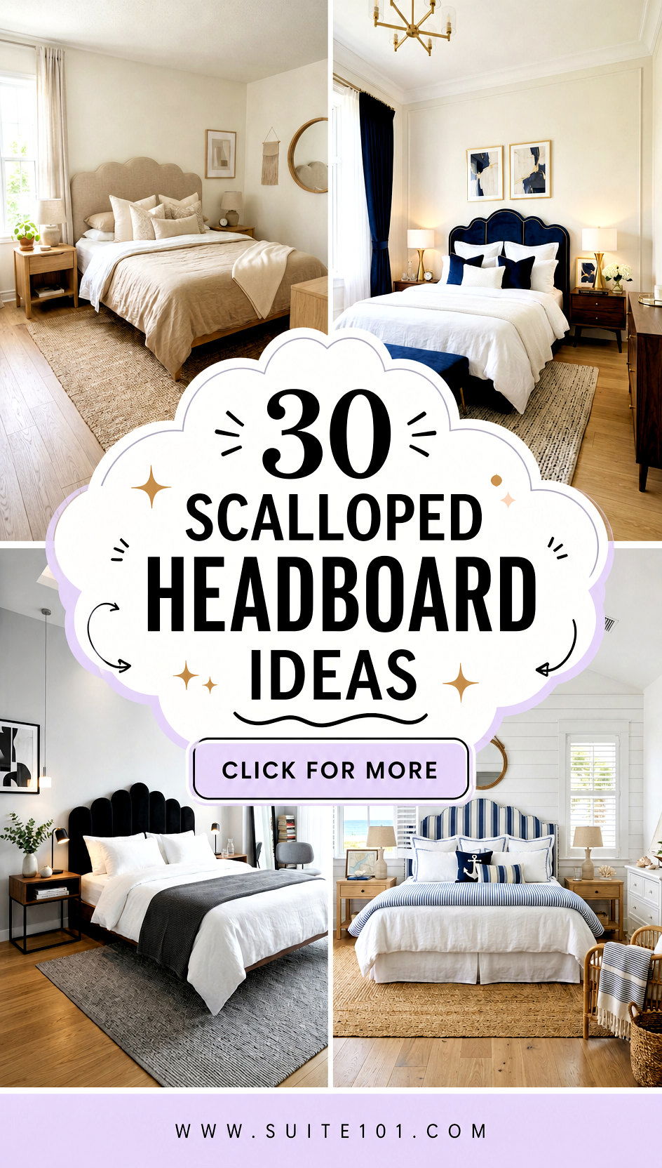 30 Scalloped Headboard Ideas to Elevate Your Bedroom Design - 30 Scalloped Headboard Ideas to Elevate Your Bedroom Design