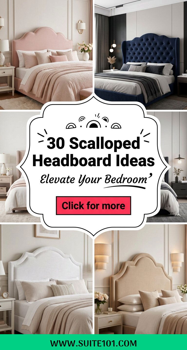 30 Scalloped Headboard Ideas to Elevate Your Bedroom Design - 30 Scalloped Headboard Ideas to Elevate Your Bedroom Design