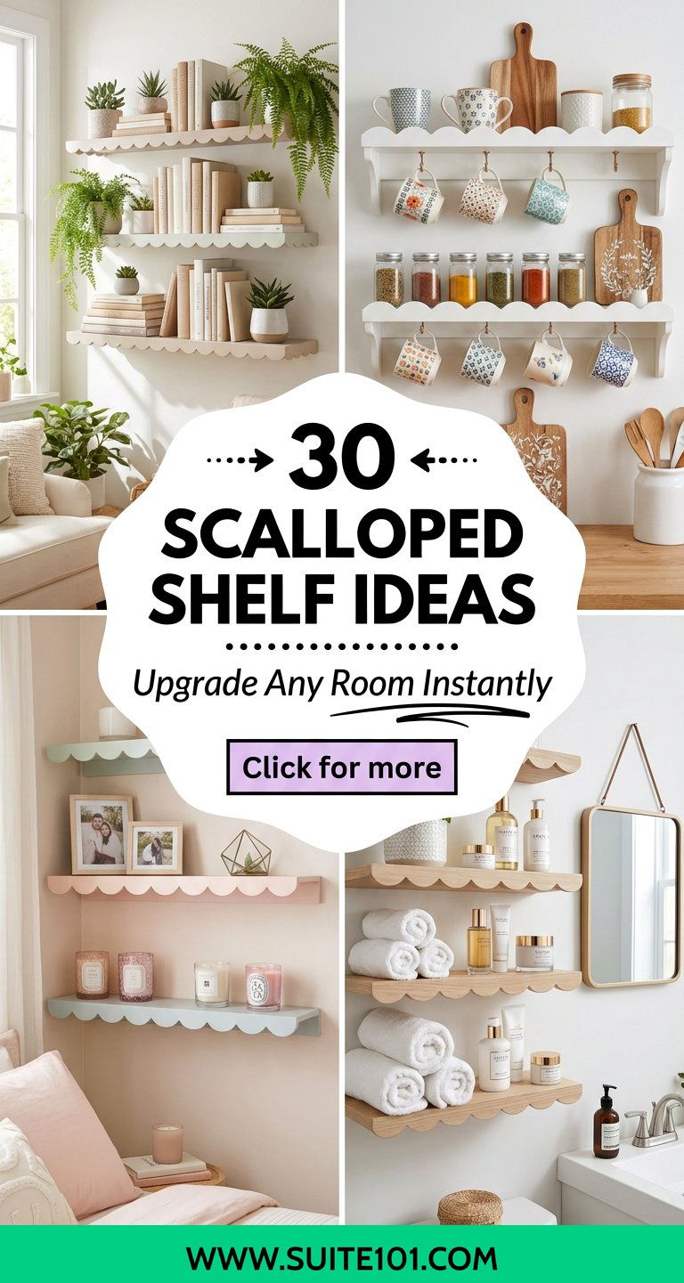 30 Scalloped Shelf Ideas to Upgrade Any Room in Style Today - 30 Scalloped Shelf Ideas to Upgrade Any Room in Style Today
