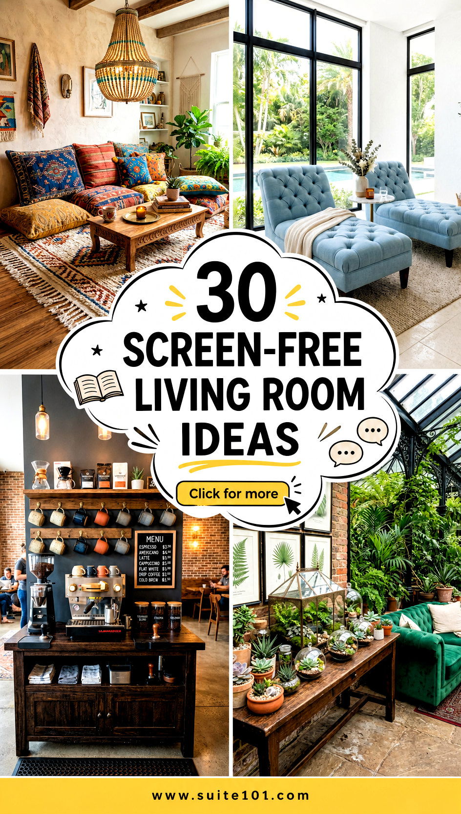 30 Screen-Free Living Room Ideas for Cozy Clutterless Fun - 30 Screen-Free Living Room Ideas for Cozy, Clutterless Fun