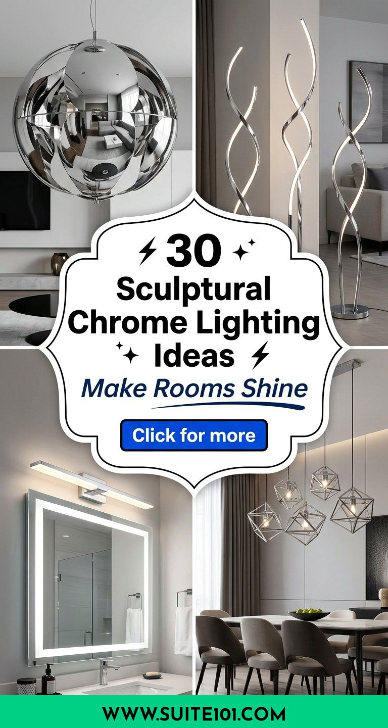 30 Sculptural Chrome Lighting Ideas That Make Any Room Shine - 30 Sculptural Chrome Lighting Ideas That Make Any Room Shine