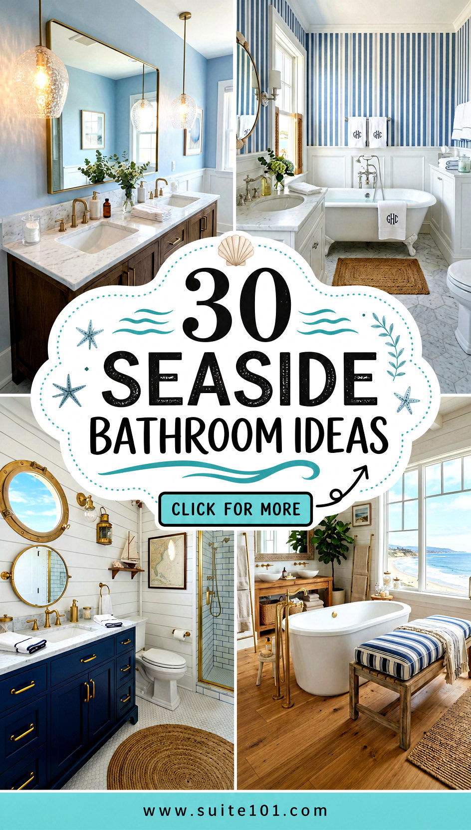 30 Seaside Bathroom Ideas for a Spa-Like Coastal Refresh - 30 Seaside Bathroom Ideas for a Spa-Like Coastal Refresh